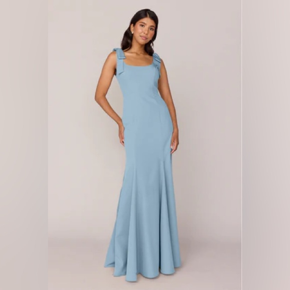 REVELRY Nicole Crepe Dress French Blue Petite Size 0